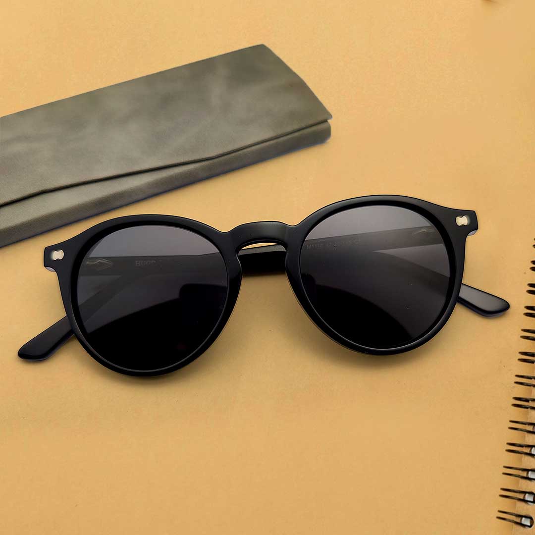 Round Shape Black Color Sunglasses