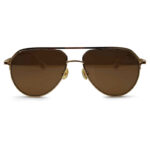 Double Bridge Golden Color Sunglasses