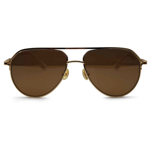 Double Bridge Golden Color Sunglasses
