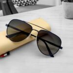 Double Bridge Metal Frame Sunglasses