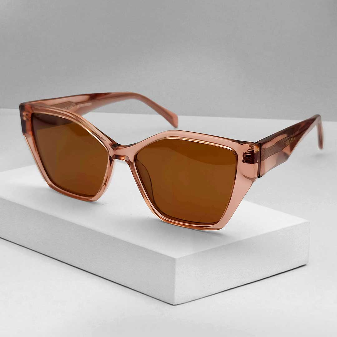 Pink Transparent Color Sunglasses