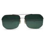 Golden Color Square Shape Metal Sunglasses