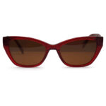 Red Transparent Color Woman Sunglasses