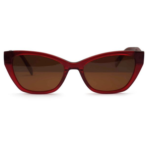 Red Transparent Color Woman Sunglasses