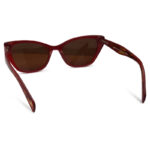 Red Transparent Color Woman Sunglasses