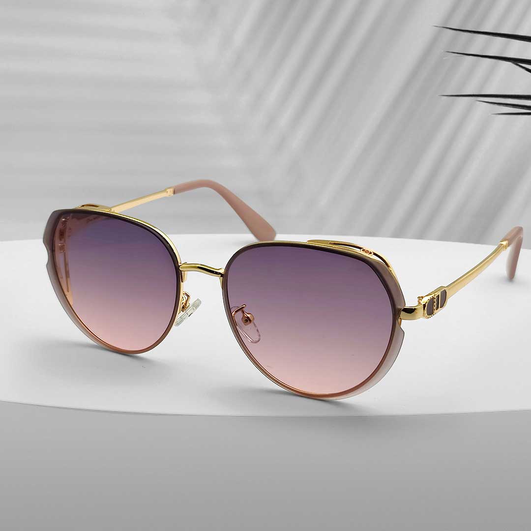 Golden Color Fashionable Woman Sunglasses
