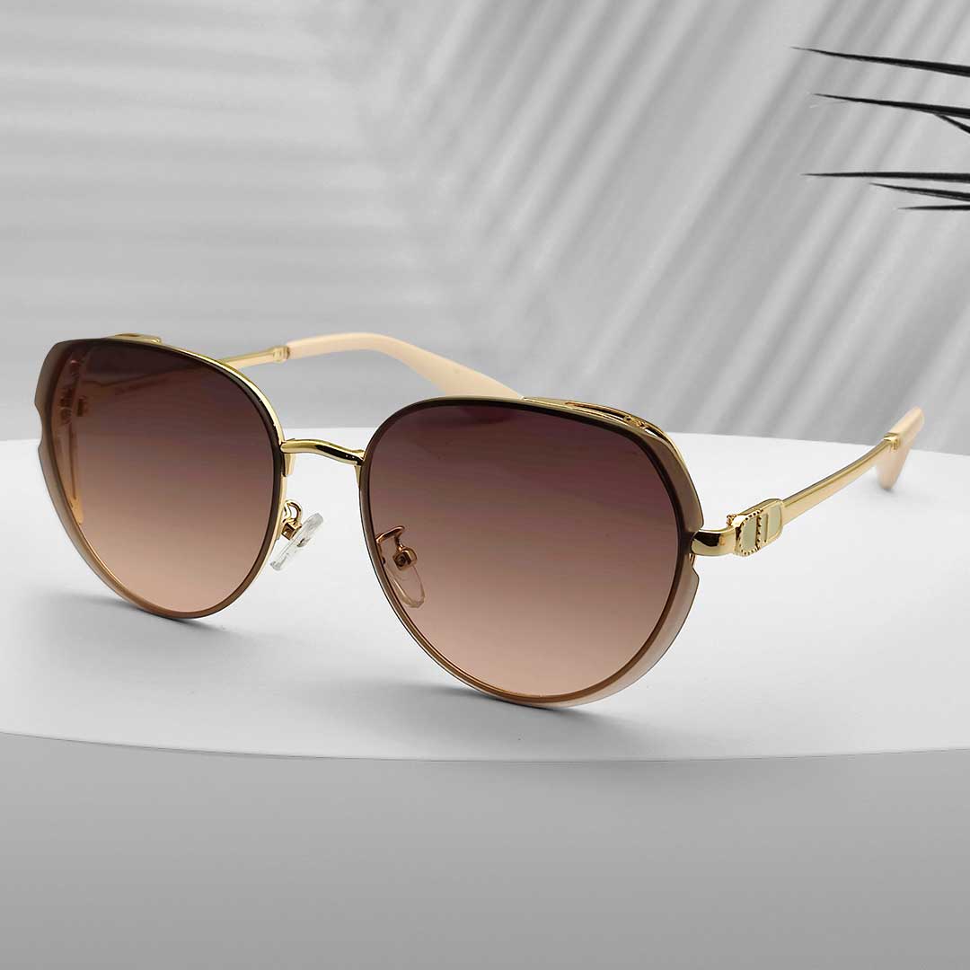 New Arrived Golden Color Fashionable Woman Sunglasses