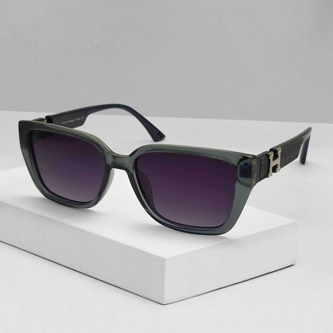 Black Transparent Color Cat Eye Shape Sunglasses