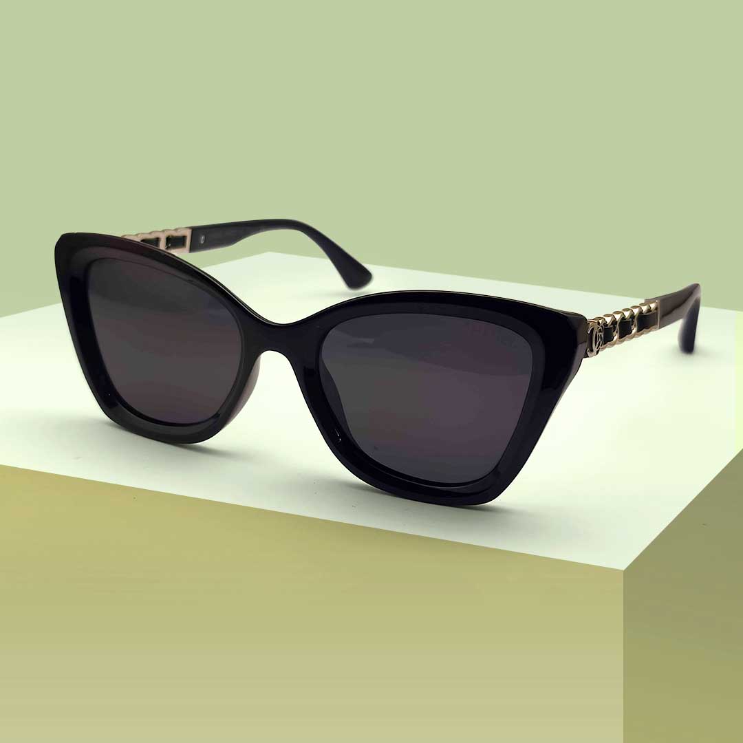 Cat Eye Shape Black Color Sunglasses