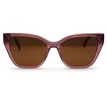 Pink Transparent Color Woman Sunglasses