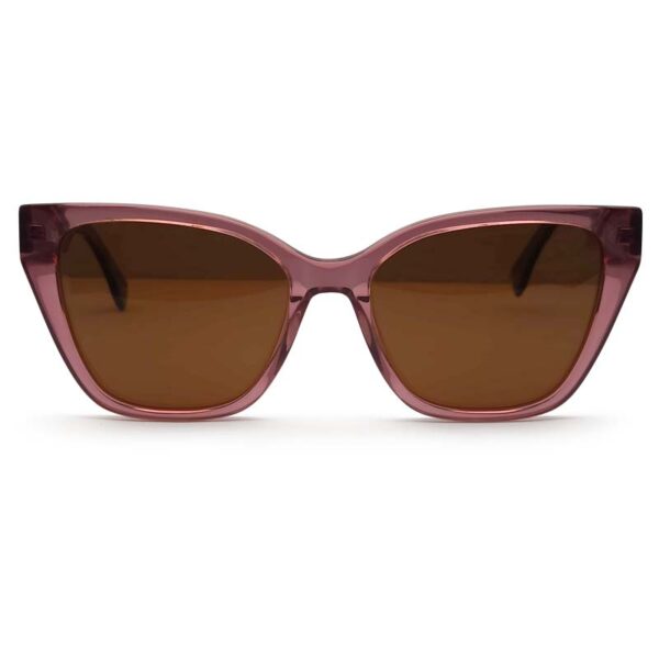 Pink Transparent Color Woman Sunglasses