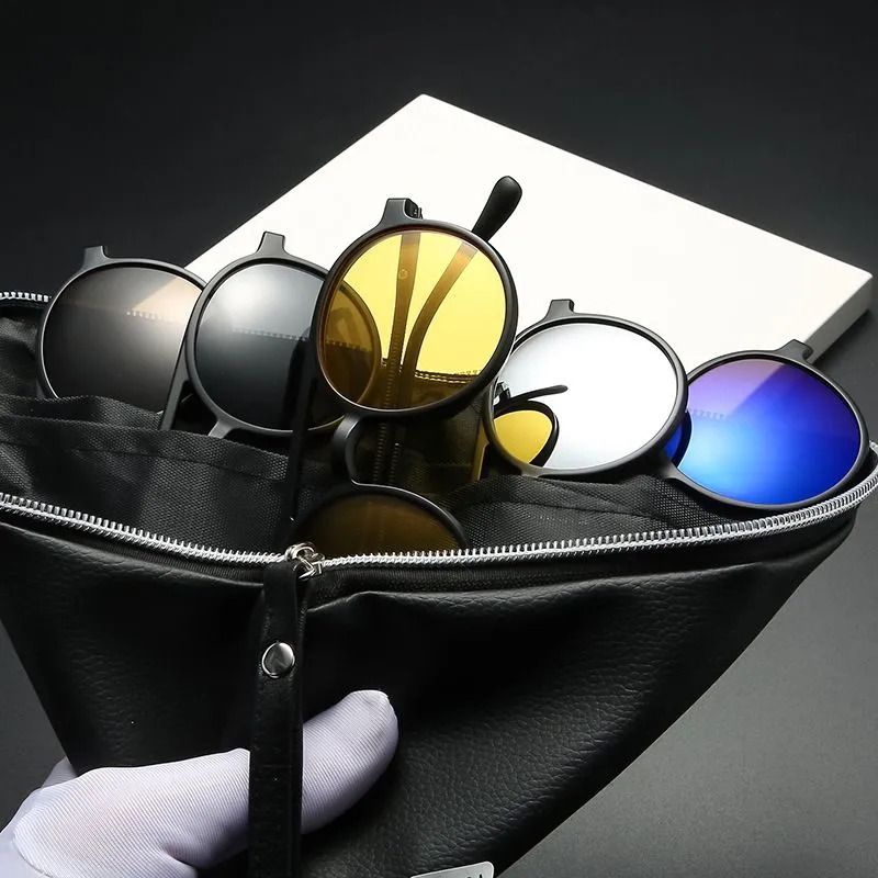 Round Shape Magnetic 6in1 Sunglasses