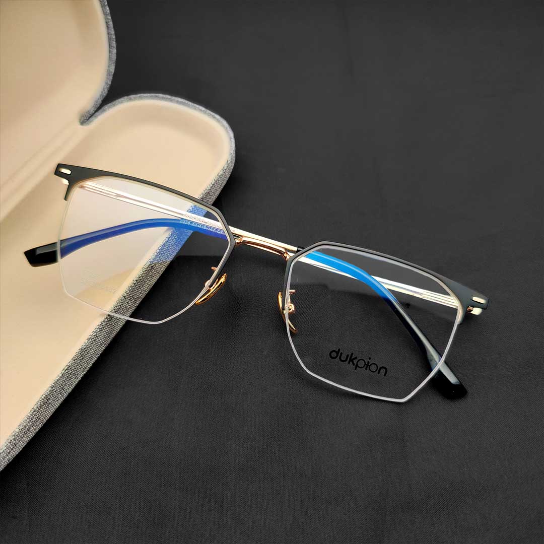 Golden and Black Color Mixed Eyeglasses