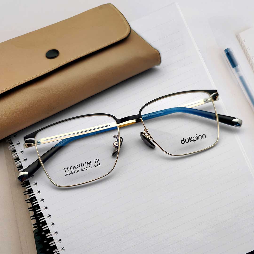 Golden and Black Color Mixed Eyeglasses