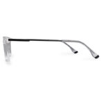 Transparent Color Fiber and Metal Mixed Eyeglasses