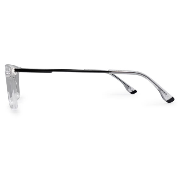 Transparent Color Fiber and Metal Mixed Eyeglasses