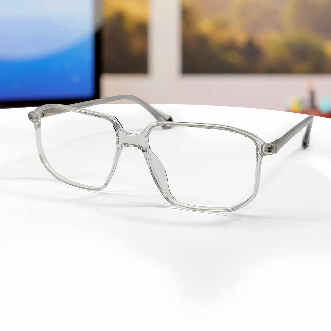 Transparent Color Rectangle Shape Eyeglass