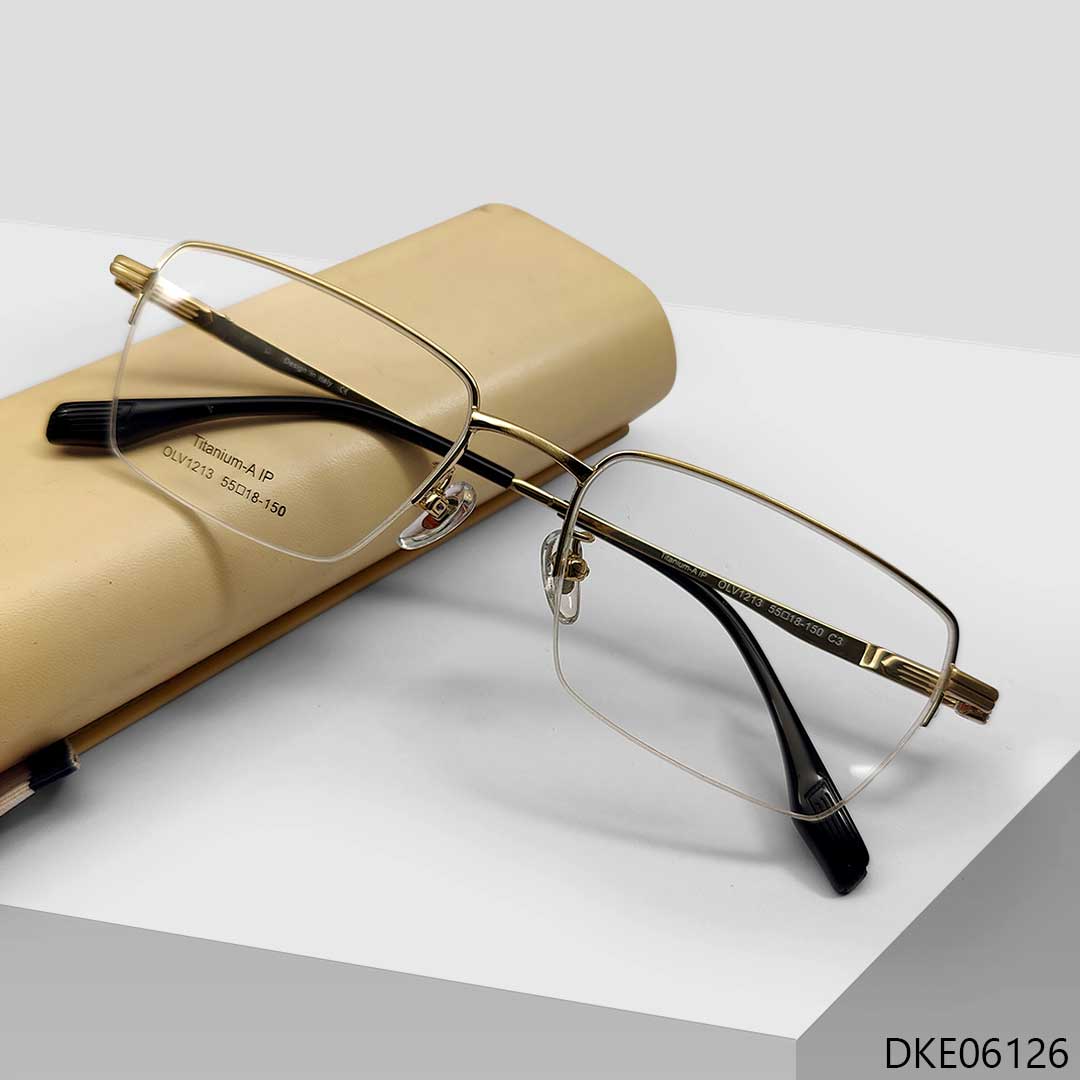 Fashionable Half-Rim Eyeglasses