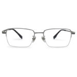 Half-Rim Silver Color Eyeglasses