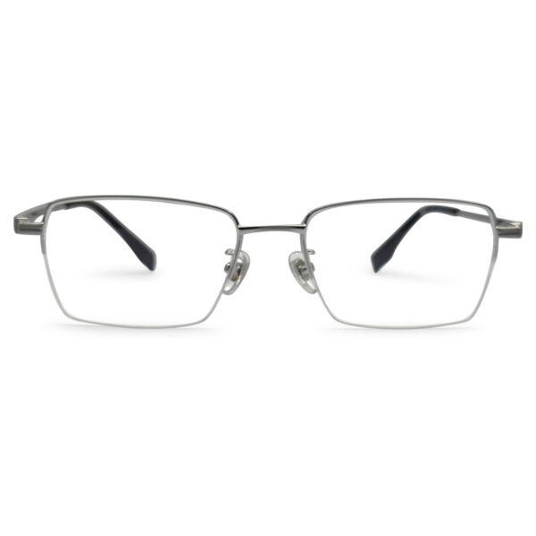 Half-Rim Silver Color Eyeglasses