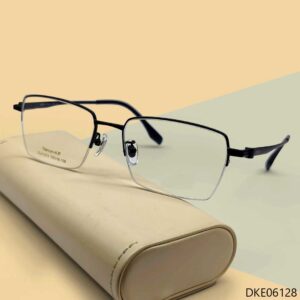 Black Color Half-Rim Eyeglasses