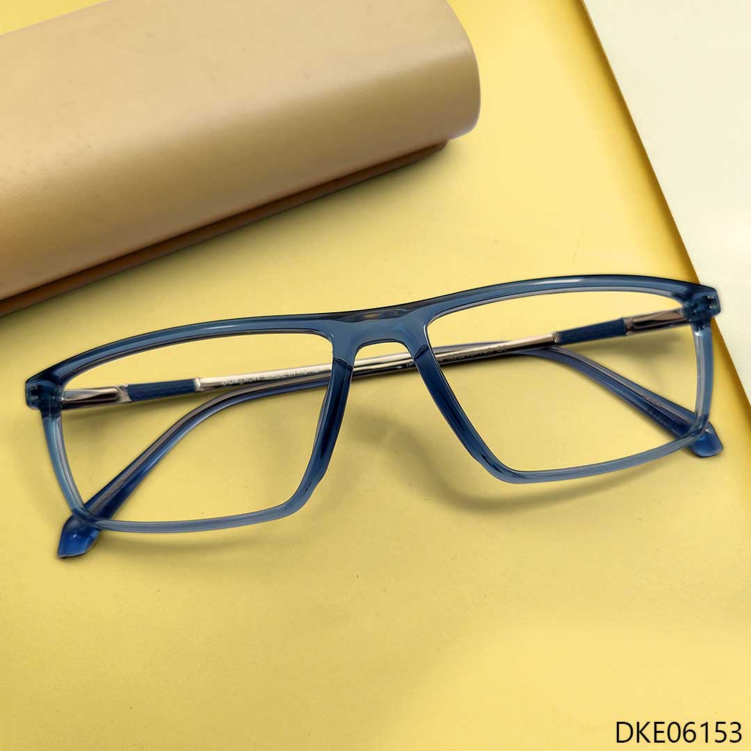Blue Transparent Stylish Eyeglasses