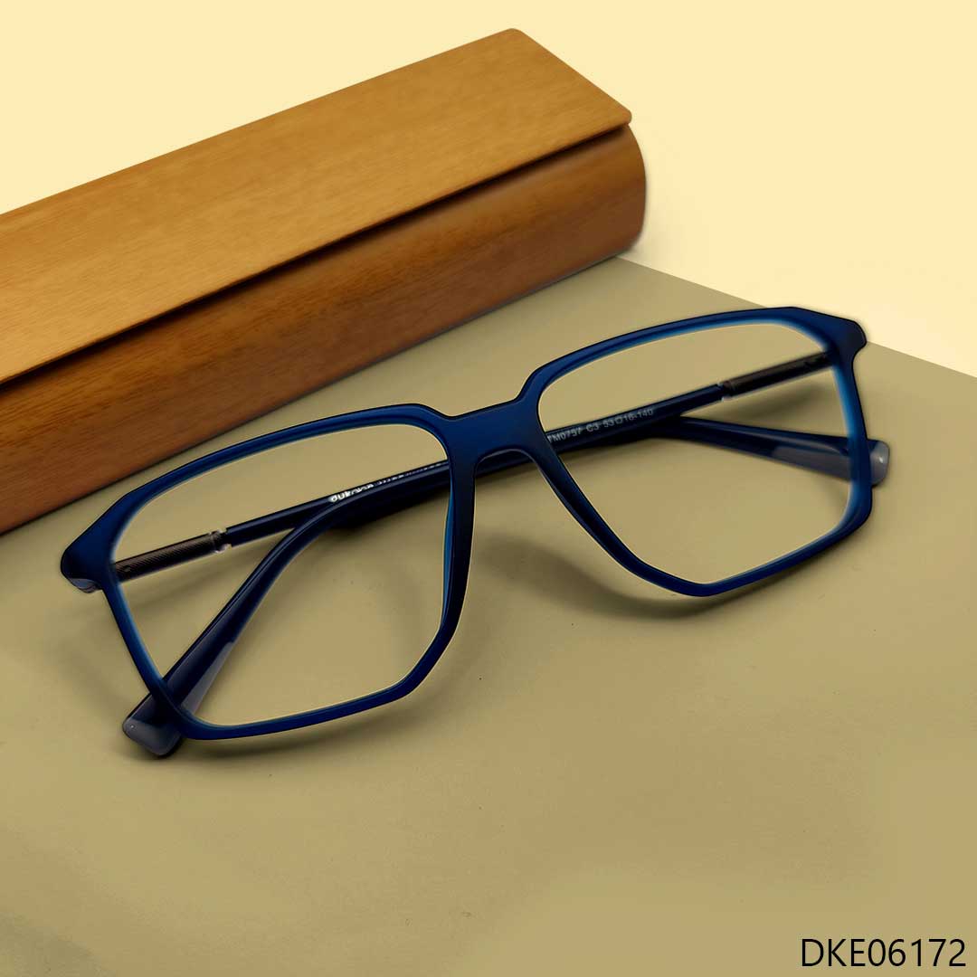 Blue Color Stylish Square Shape Eyeglasses