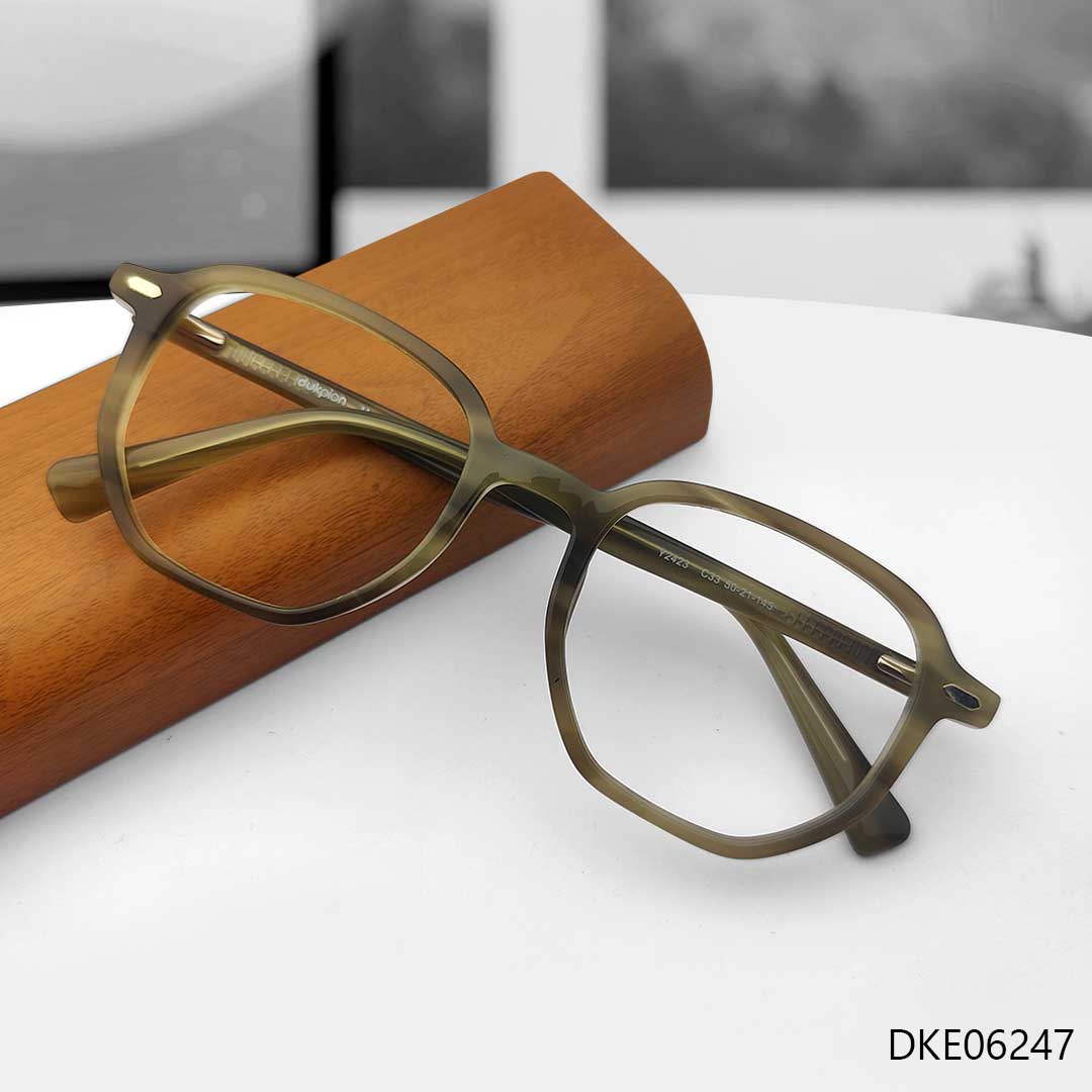 New Semi Round Shape Transparent Color Eyeglasses