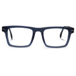 Blue Transparent Square Shape Eyeglasses