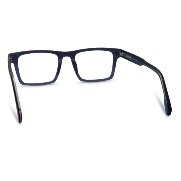 Blue Transparent Square Shape Eyeglasses