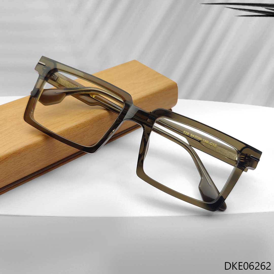 Olive Transparent Color Eyeglass