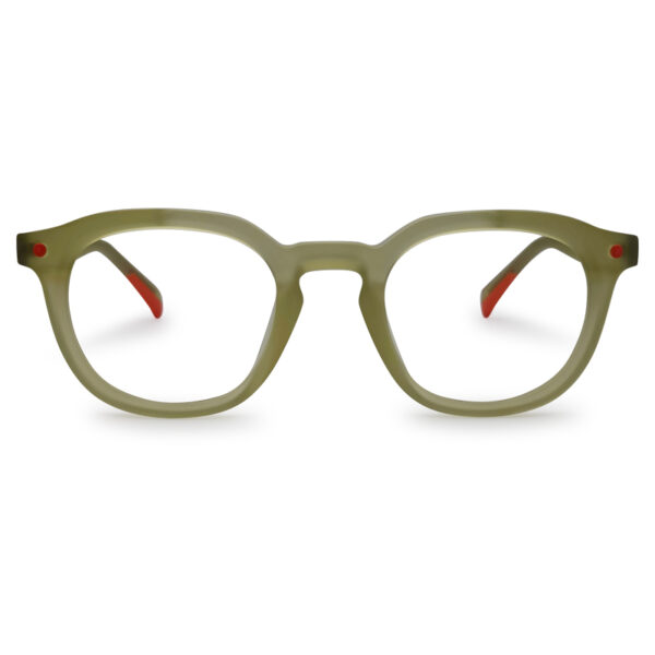 Olive Green Transparent Eyeglasses