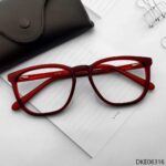 Red Transparent Color Eyeglass