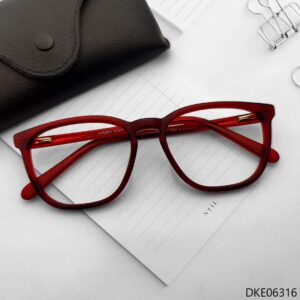 Red Transparent Color Eyeglass