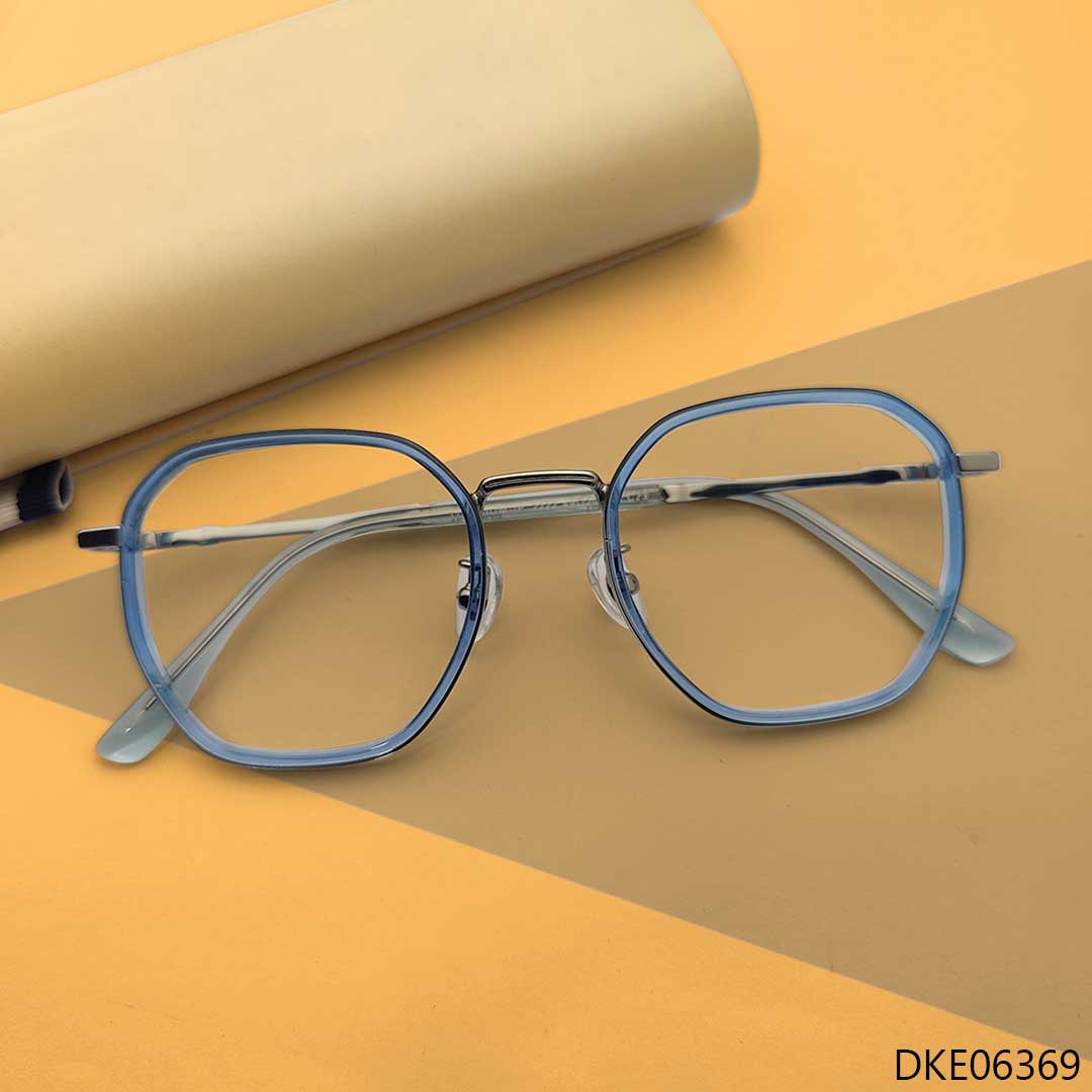 New Transparent Semi Round Eyeglasses