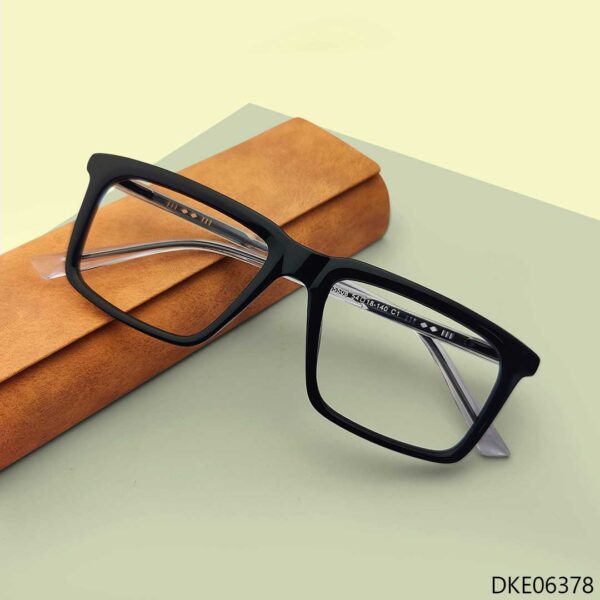 Black Color Rectangle Shape Eyeglasses
