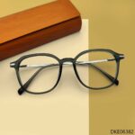 Black Color Semi Round Shape Eyeglasses