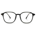 Black Color Semi Round Shape Eyeglasses