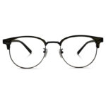 Olive Transparent Clubmaster Eyeglasses