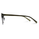 Olive Transparent Clubmaster Eyeglasses