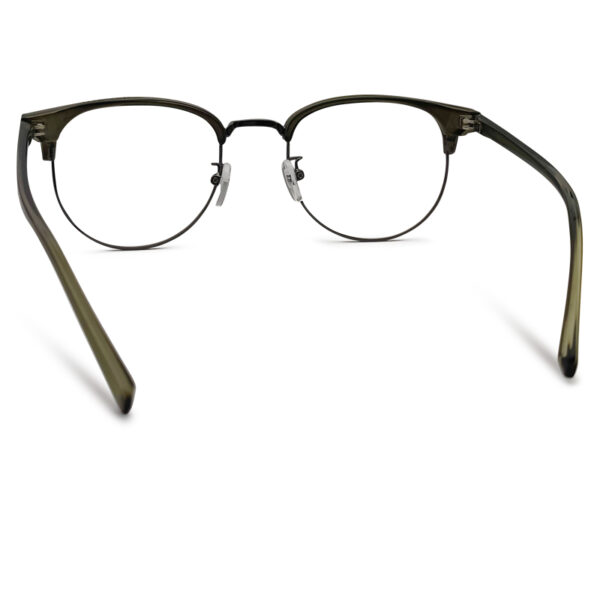 Olive Transparent Clubmaster Eyeglasses