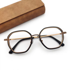 Semi Round Black Color Eyeglasses