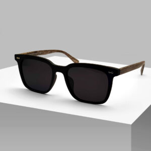 Black Color Wooden Frame Fashionable Sunglasses
