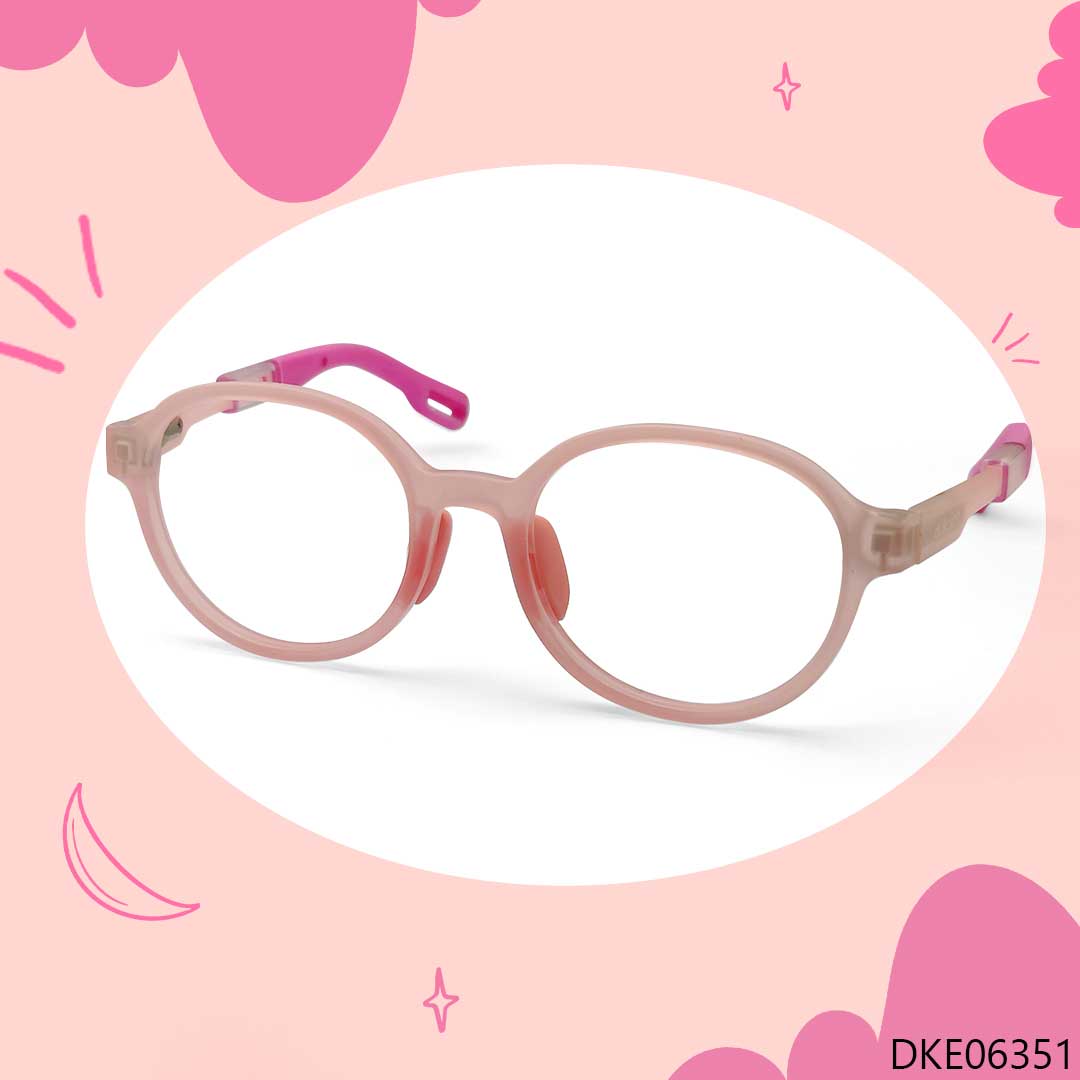 Pink Transparent Color Eyeglass