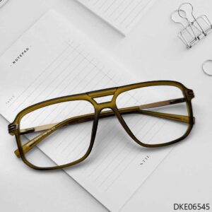 Olive Transparent Eyeglasses