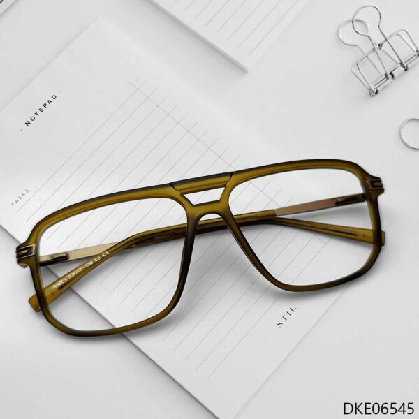 Olive Transparent Eyeglasses