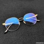 New Golden Color Semi Round Eyeglasses