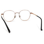 New Golden Color Semi Round Eyeglasses