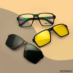 Green Color 3 in 1 Magnetic Sunglasses