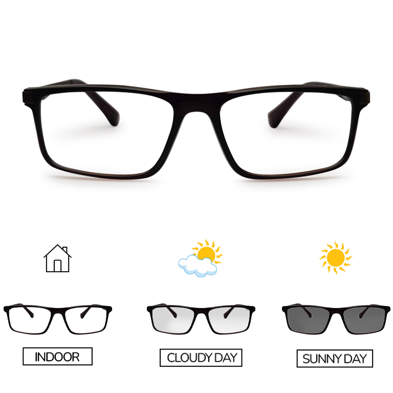 New Rectangle Shape Photochromic Glasses